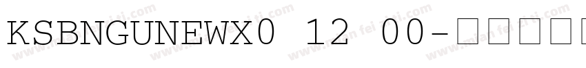 KSBNGUNEWX0 12 00字体转换